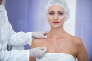 doctor marking female patients body breast surgery 107420 74119